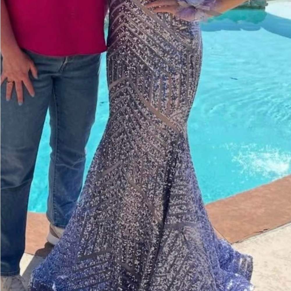 Jovani Sparkling Purple Prom Dress